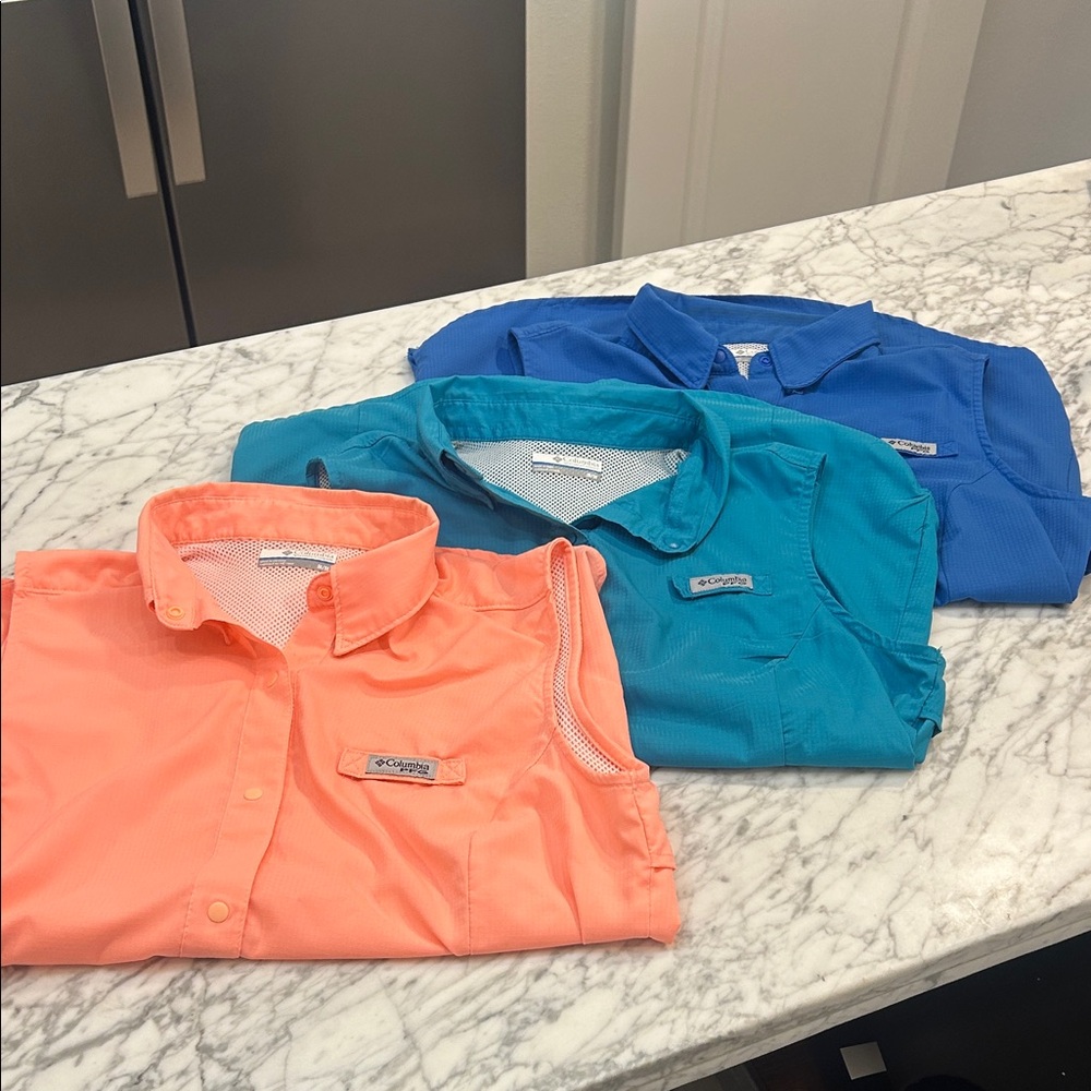 Columbia Women's Tank Tops - Blue, Teal, and Orange